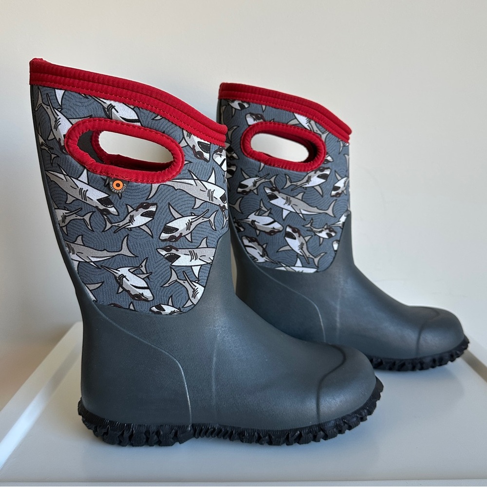 Bogs Winter Snow Boots K Durham Grasp Waterproof Insulated Shark Youth Size 3 - Picture 4 of 17